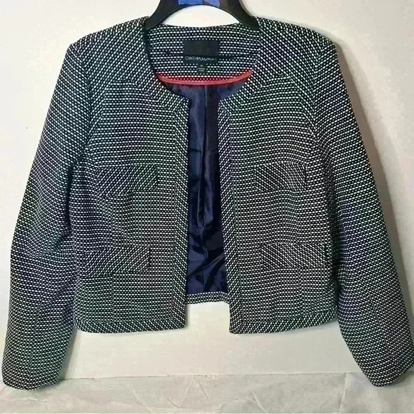 Cynthia Rowley Women’s Medium Career Blazer Houndstooth Pattern Lined - Picture 1 of 11